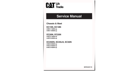 Caterpillar EC15N, EC18N, EC20N, EC25N, EC25EN, EC25LN and EC30N Electric Forklift Truck Service Manual