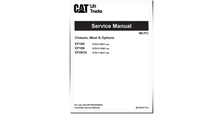 Caterpillar EP16N, EP18N and EP20CN Electric Forklift Truck Service Manual