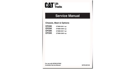 Caterpillar EP20K, EP25K, EP30K and EP35K Electric Forklift Truck Service Manual