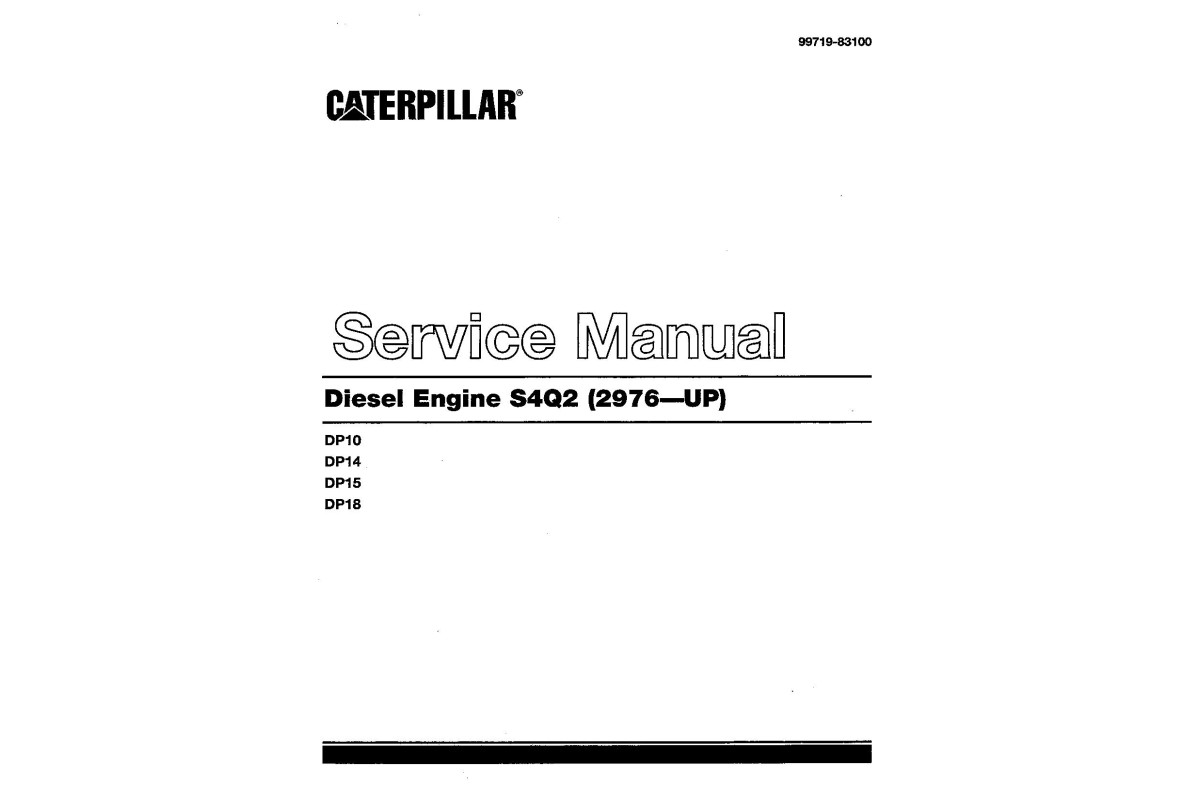 Caterpillar GP15N, GP18N, GP20CN, GP20N, GP25N, GP30N, GP35N, DP15N ...