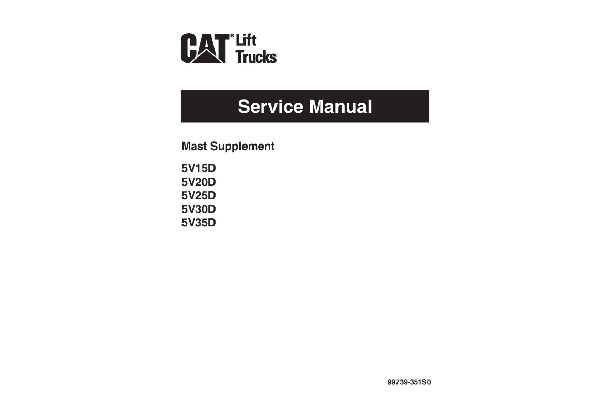 Caterpillar GP15N, GP18N, GP20CN, GP20N, GP25N, GP30N, GP35N, DP15N ...