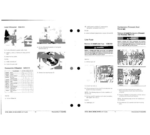 Caterpillar M70D, M80D, M100D, M120D Electric Forklift Truck set of Service Manuals Caterpillar M70D, M80D, M100D, M120D Electric Forklift Truck set of Service Manuals
