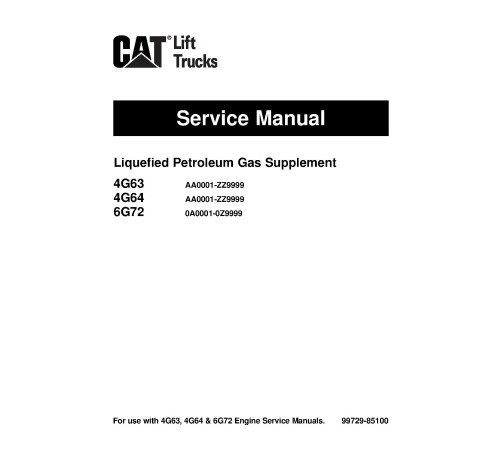 Caterpillar GC15K, GC18K, GC20K, GC20K HP, GC25K, GC25K HP and GC30K Forklift Truck set of Service Manuals Caterpillar GC15K, GC18K, GC20K, GC20K HP, GC25K, GC25K HP and GC30K Forklift Truck set of Service Manuals